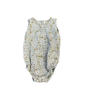 Rylee + Cru Green floral tank  romper, 6-12 months