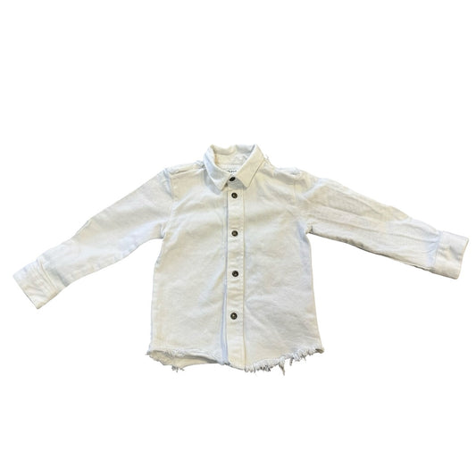 Wolf & Rita White denim button down shirt, 2 years