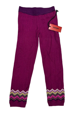 Missoni for Target Knit Sweatpants with Purple and Green Chevron, 4-5 years