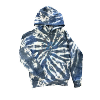 California Vintage Blue and White Tie-Dye Hooded Sweatshirt, 8 years