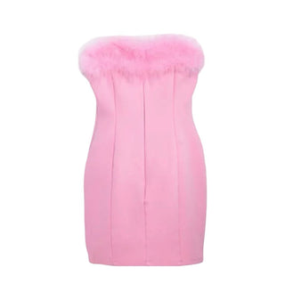 Katie J Christy Feather Trim Dress, large (10-12 years)