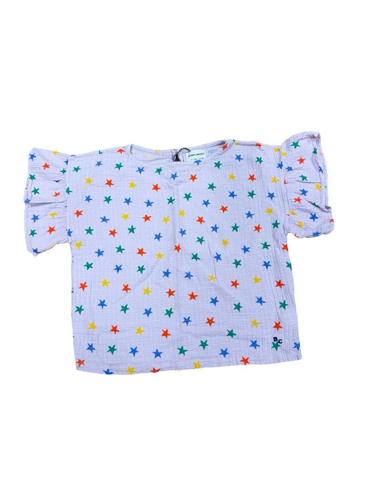 Bobo Choses star printed all over shirt in lavendar, 6-7 years