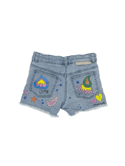 Stella McCartney graffiti love denim shorts, 6 years