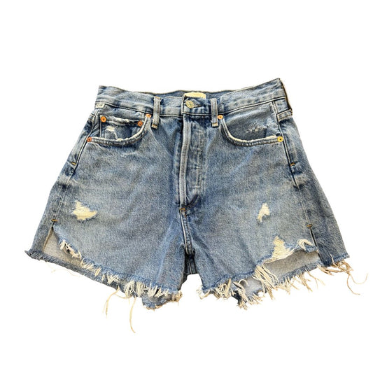 Citizens of Humanity Marlow Denim Shorts with Rips and Frayed Hem, 24