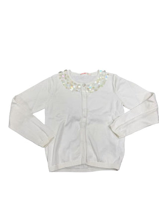 Billieblush white cardigan w/ sequins, 6 years