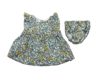 Zara Dress and Bloomer Set with Floral Pattern, 1-3 months