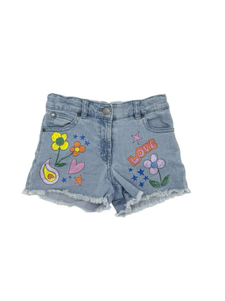 Stella McCartney graffiti love denim shorts, 6 years