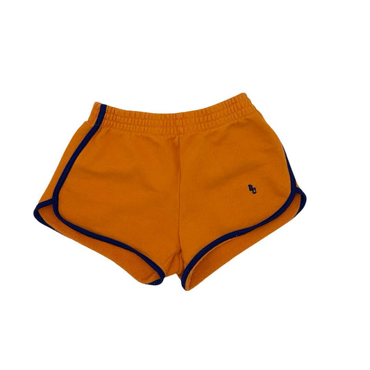 Bobo Choses orange w/blue piping cotton shorts, 4-5 years