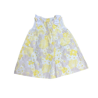 Janie and Jack Yellow and White Dress with Shoulder Bows, 6-12 months