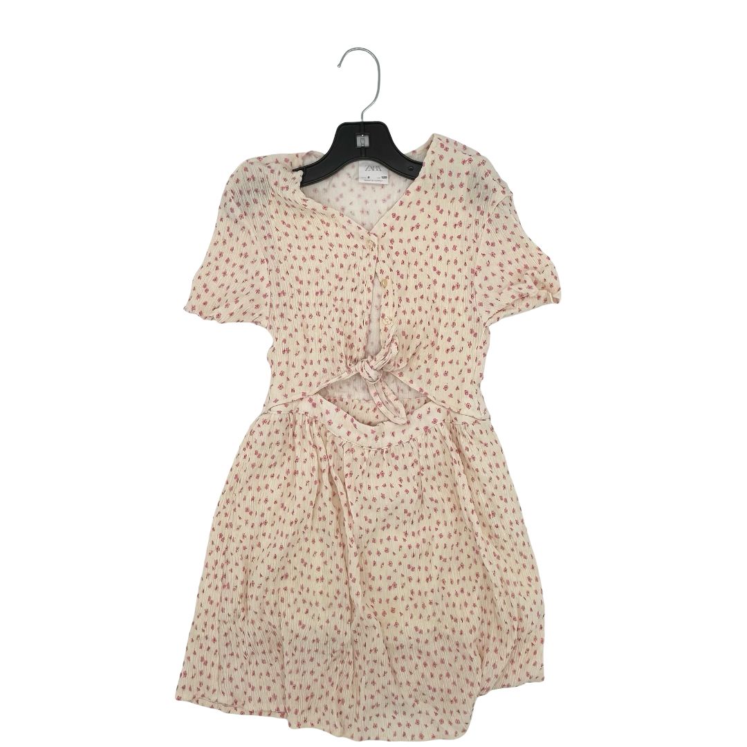 Zara pink floral dress w/cutout, 8 years