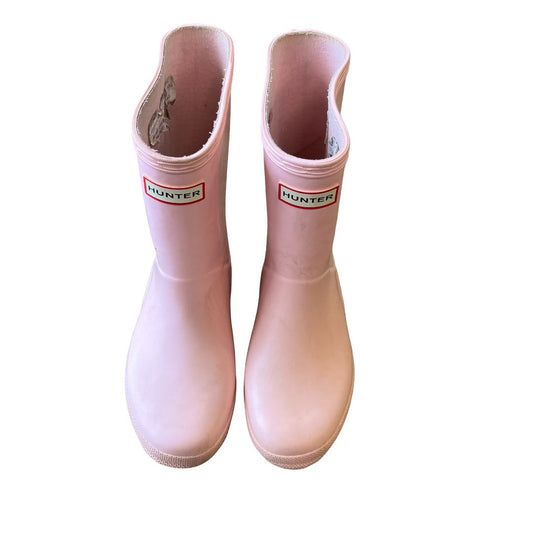 Hunter light pink rain boots, 12 little kid