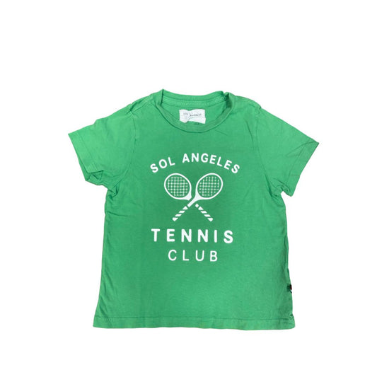 Sol Angeles Green T-Shirt with Tennis Club Logo, 6 years