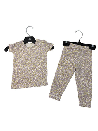 Quincy Mae Floral bamboo Lavendar set, 3-6 months