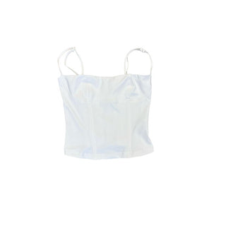 edikted White Structured Tank with Zipper, xs