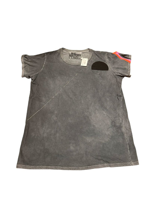 Free City sign golden strikes short sleeve tee shirt grey art brand new with tags, womens large