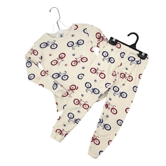 Petit Bateau bicycle pajama set, 6 years