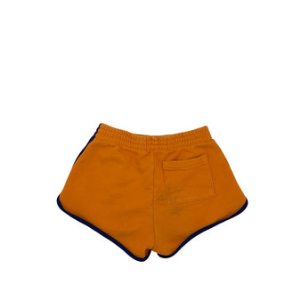 Bobo Choses orange w/blue piping cotton shorts, 4-5 years