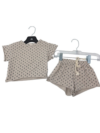 Mebie baby Floral tshirt and short set, 0-3 months