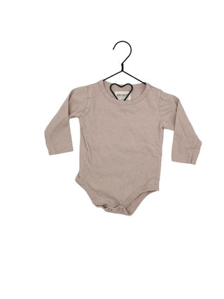 Mini Mioche dusty pink long sleeve onesie, 3-6 months