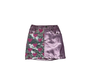 Baby Sara Heart Sequin Metallic skirt, 4 years