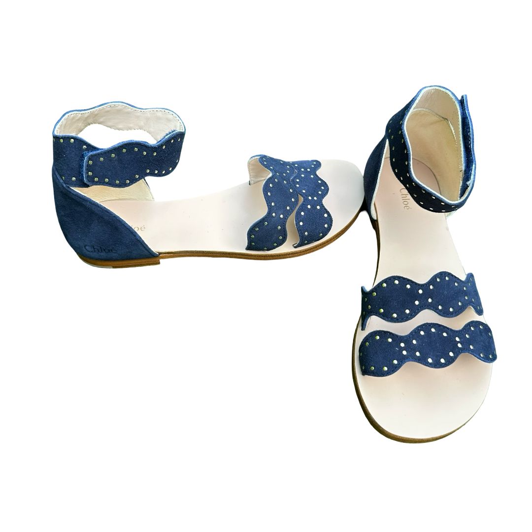 Chloe Navy Sandals, eu 33