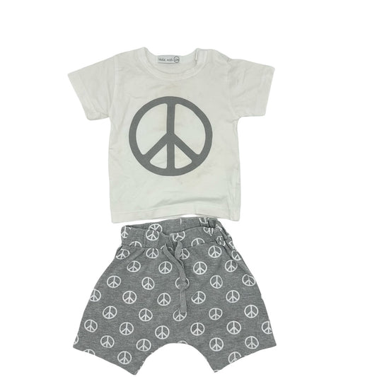 Little mish t-shirt and short set, 12 months