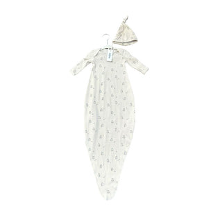Quincy Mae Sample Knotted Baby Gown + Hat Set, 3-6 Months