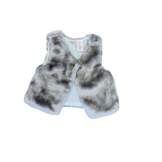 Catherine Malandrino Silver Furry Vest with Gold, 18 months