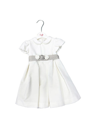 Il Gufo Velour white dress, 12 months