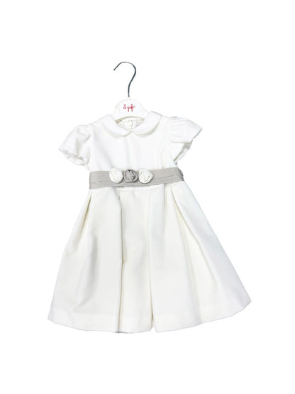 Il Gufo Velour white dress, 12 months