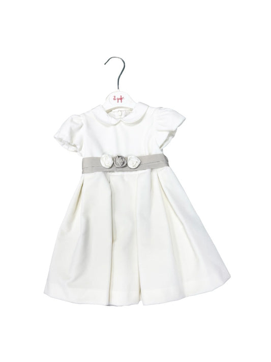 Il Gufo Velour white dress, 12 months