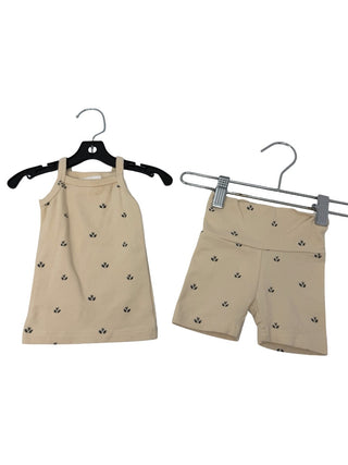 Mebie baby Floral tank and short set, 0-3 months