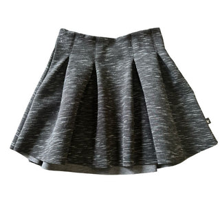 Molo Black and Grey Skirt with Pleats and Zipper, 10-12 years