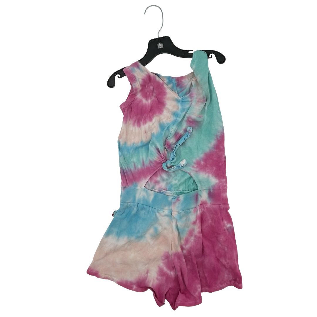 T2Love pink/blue tie dye short romper , 10 years