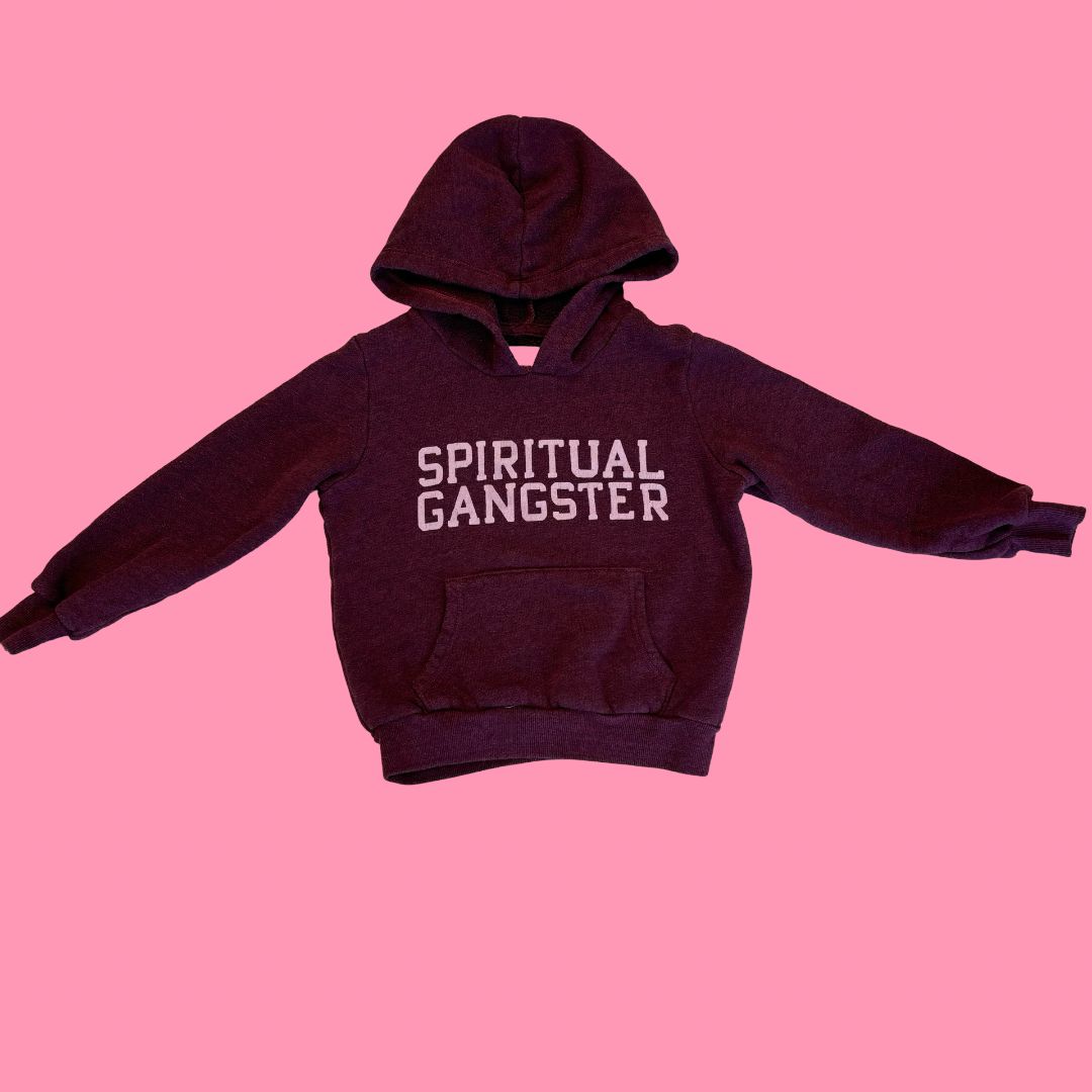 Spiritual Gangster maroon sweater, 2t