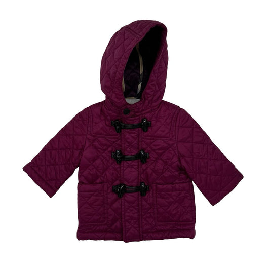 Burberry aubergine quilted jacket, 6 months