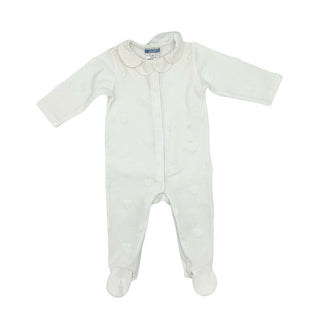 Jacadi white heart sleeper, 6 months