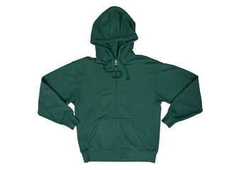 Tna Deep Green Zip-up Hooded Sweatshirt in Terry Fleece, XS