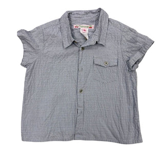 Bonpoint Gingham Check Button Down Shortsleeve Shirt, 18 months