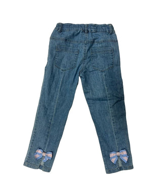 Lapin House Medium Wash Jeans with Bow Details, 6 years