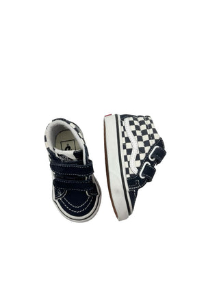 Vans Blue Check High Top, 4 little kid