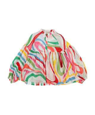 Emilio Pucci Marmo print cotton blouse, 8 years