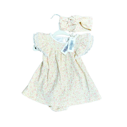 Quincy Mae Flutter dress with knotted headband new with tags, 3-6 months