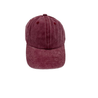 Minissentials Red vintage washed baseball cap, one size fits most
