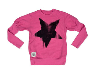 Nununu Hot Pink Puff Sleeve Star Graphic Sweatshirt, 8-9 years