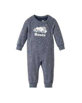 Roots Baby Organic Original Copper Beaver Romper Navy Blazer Pepper, 3-6 months
