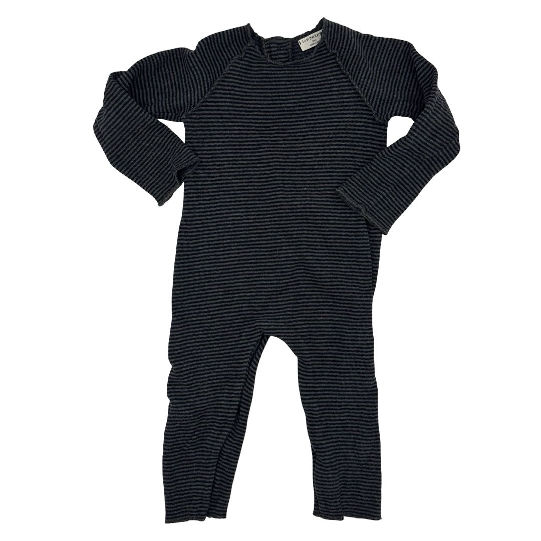 1 + in the Family navy striped romper, 24 months