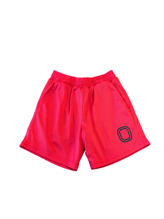 Overtime red mesh shorts, youth large