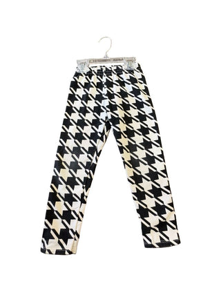 Milon Black and White Patterned Leggings, 4 years
