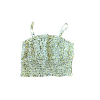 Zara Green Floral Cropped Tank Top, 8 years